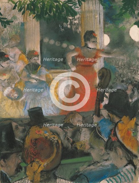 The café-concert at Les Ambassadeurs. Artist: Degas, Edgar (1834-1917)