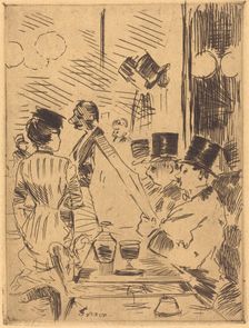 The Cafe of the New Athens, c. 1876. Creator: Jean Louis Forain
