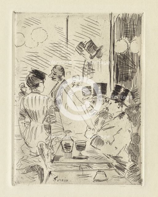 The Café of the New Athens , c. 1876. Creator: Jean Louis Forain (French, 1852-1931).
