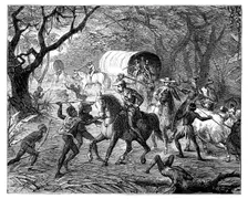 The Caffre War: Natives attacking a convoy 19th century