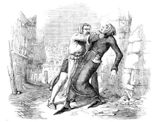 The Caorsin seizing Master Walter by the Throat, 1857. Creator: Unknown