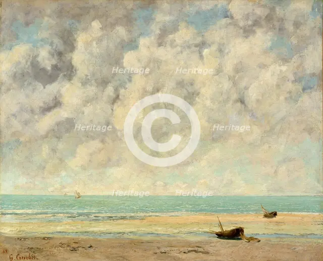The Calm Sea, 1869. Creator: Gustave Courbet.