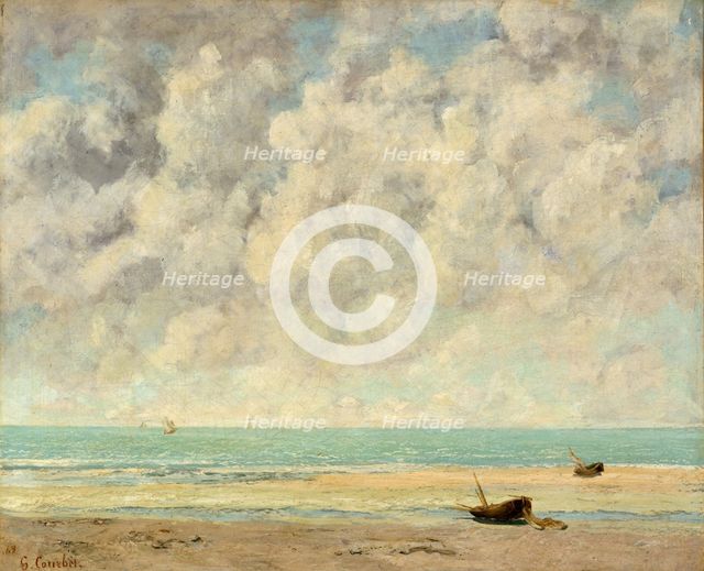 The Calm Sea, 1869. Creator: Gustave Courbet.