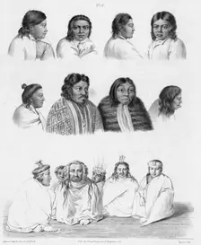 The caloches inhabitants of Sitka Island (northwest coast of America), 19th century. Creators: Alexander Postels, Godefroy Engelmann