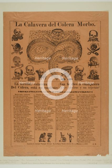 The Calavera of Cholera, n.d. Creator: José Guadalupe Posada.