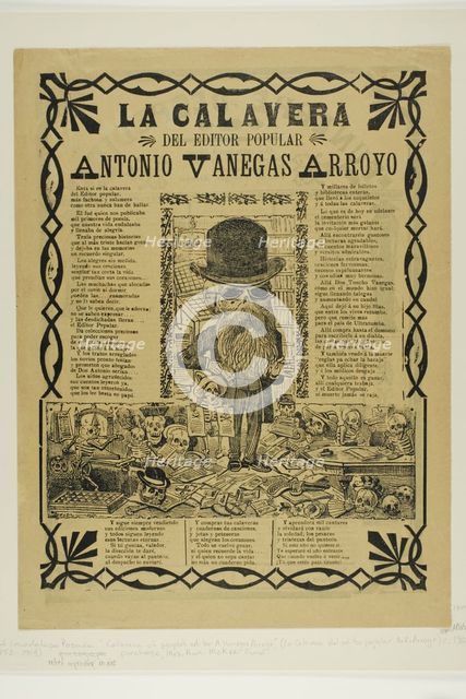 The Calavera of the Peoples' Editor Antonio Vanegas Arroyo, 1902. Creator: José Guadalupe Posada.