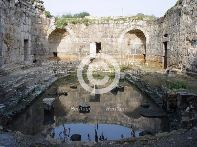 The caldarium at Hamat Gader, Israel. Creator: Samuel Magal.