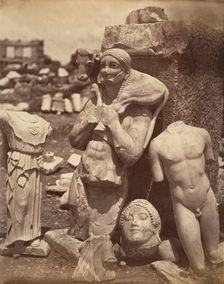 The Calf-Bearer and the Kritios Boy Shortly After Exhumation on the Acropolis; Danse..., ca. 1865. Creator: Unknown