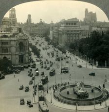 The Calle de Alcala and Skyscrapers of Madrid, Spain c1930s. Creator: Unknown
