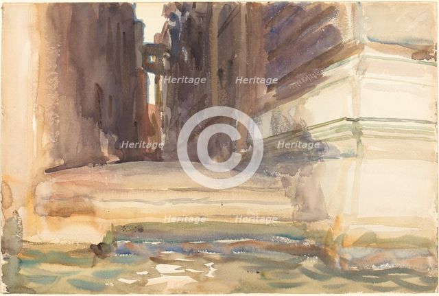 The Calle della Rosa with the Monte di Pietà, Venice, c. 1904. Creator: John Singer Sargent.