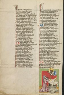 The Calling of Abraham; Weltchronik, about 1400-1410. Creator: Unknown