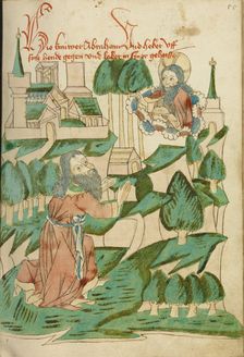 The Calling of Abraham; Barlaam und Josaphat, 1469. Creators: Hans Schilling, Diebolt Lauber