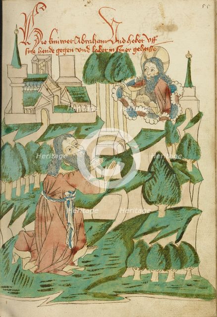 The Calling of Abraham; Barlaam und Josaphat, 1469. Creators: Hans Schilling, Diebolt Lauber.