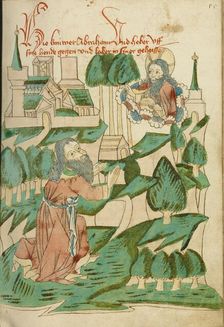 The Calling of Abraham; Barlaam und Josaphat, 1469. Creators: Hans Schilling, Diebolt Lauber