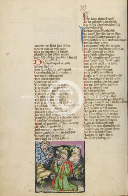 The Calling of Joshua; Weltchronik, about 1400-1410. Creator: Unknown.