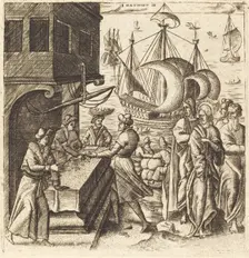 The Calling of Matthew, probably c. 1576/1580. Creator: Leonard Gaultier