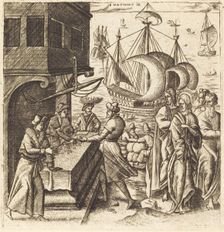 The Calling of Matthew, probably c. 1576/1580. Creator: Leonard Gaultier