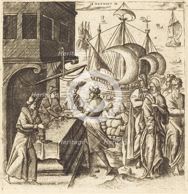 The Calling of Matthew, probably c. 1576/1580. Creator: Leonard Gaultier.