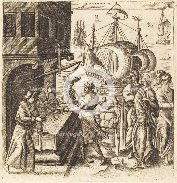 The Calling of Matthew, probably c. 1576/1580. Creator: Leonard Gaultier.