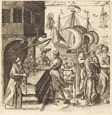 The Calling of Matthew, probably c. 1576/1580. Creator: Leonard Gaultier