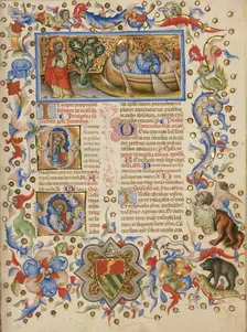 The Calling of Saints Peter and Andrew; Initial D: Saint Andrew..., between about 1389 and 1400. Creator: Master of the Brussels Initials