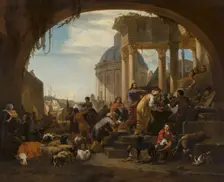 The Calling of St Matthew, 1657. Creators: Nicolaes Berchem, Jan Baptist Weenix