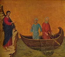 The Calling of the Apostles Peter and Andrew 1308-1311. Artist: Duccio di Buoninsegna