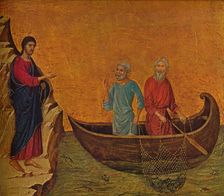 The Calling of the Apostles Peter and Andrew 1308-1311. Artist: Duccio di Buoninsegna