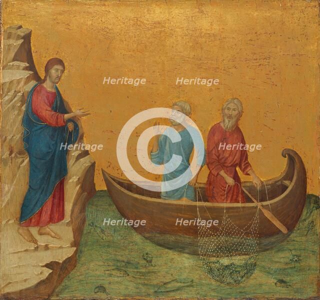 The Calling of the Apostles Peter and Andrew, 1308-1311. Creator: Duccio di Buoninsegna.