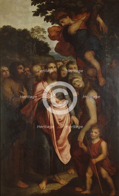 The Calling of Zacchaeus who is Sitting in a Fig Tree, 1605-1607. Creator: Otto Van Veen.