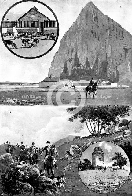 The Calpe Hunt, at Gibraltar, 1895. Creator: Joseph Holland Tringham.