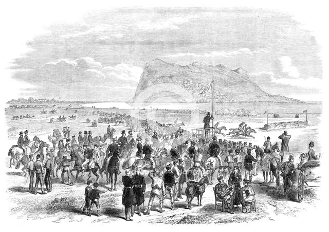 The Calpe Hunt Steeplechases, Gibraltar, 1870. Creator: Unknown.