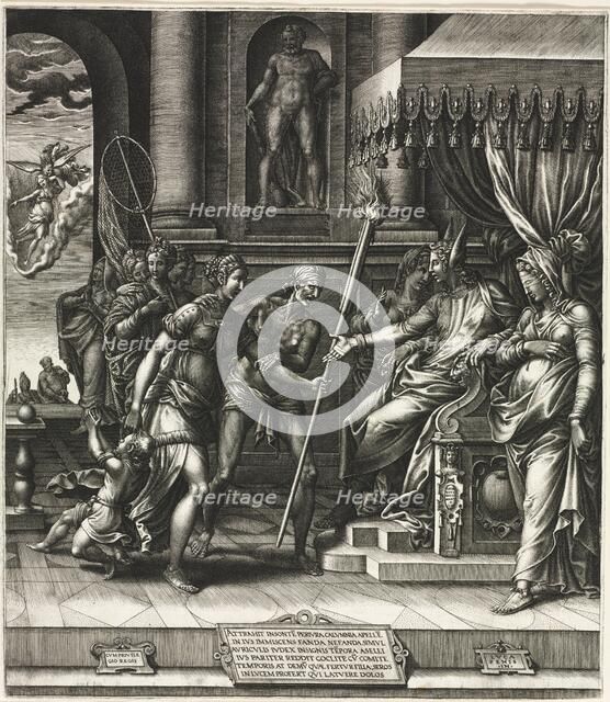 The Calumny of Apelles, 1560. Creator: Giorgio Ghisi (Italian, 1520-1582).