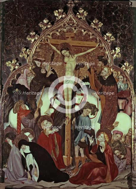 The Calvary', end of the altarpiece of Saint Francis and the Franciscan orders, temple on wood ma…