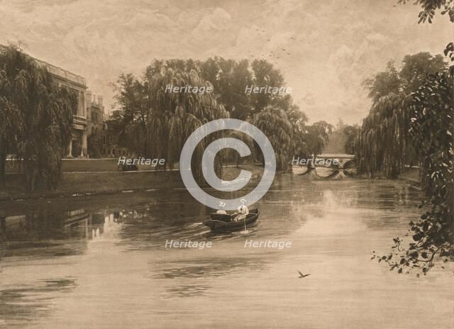 'The Cam at Cambridge with Trinity College', 1902. Artist: Unknown.