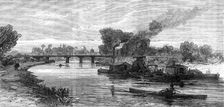 The Cam River improvements: dredging near Cambridge, 1869. Creator: Unknown