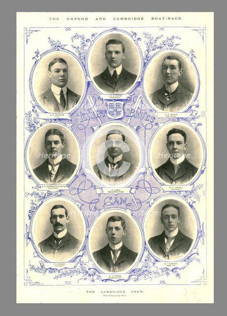 The Cambridge Crew, Oxford and Cambridge Boat Race, 1898.  Creator: Hills and Saunders.