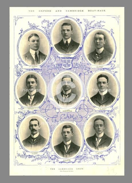 The Cambridge Crew, Oxford and Cambridge Boat Race, 1898.  Creator: Hills and Saunders.