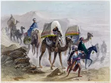 The Camel Train 1855. From "Constantinople and the Black Sea". Creator: Rouargue Brothers