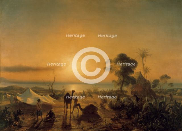 'The Camp at Staoueli', 1830.  Artist: Theodore Gudin