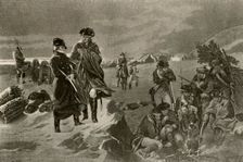 The Camp at Valley Forge. Officer's cloaks and Dutch blankets for soldiers c1777, (1937). Creator: Unknown