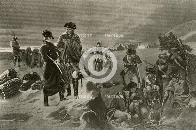 'The Camp at Valley Forge. Officer's cloaks and Dutch blankets for soldiers', c1777, (1937).  Creator: Unknown.