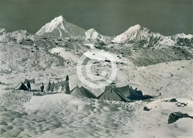'The Camp below Jongsong La', c1903. Artist: Unknown.