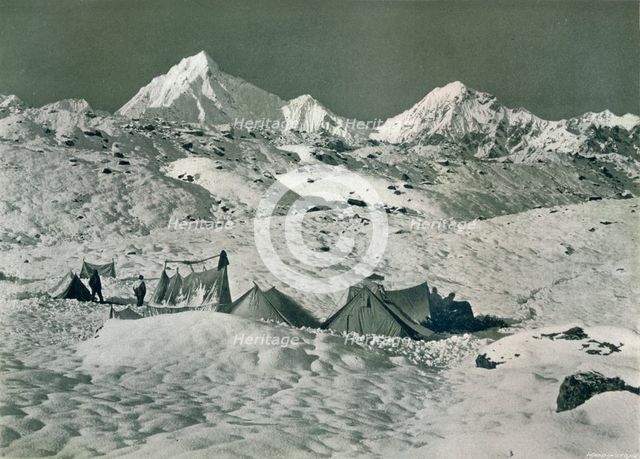 'The Camp below Jongsong La', c1903. Artist: Unknown.
