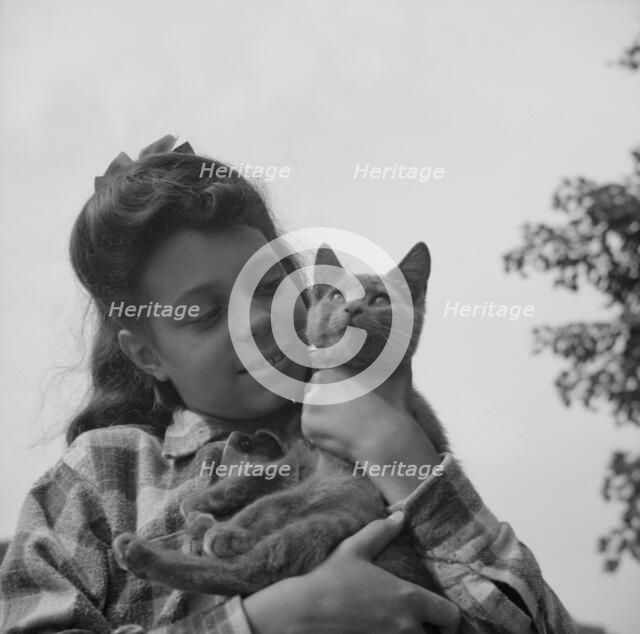 The camp mascot at Camp Gaylord White, Arden, New York, 1943. Creator: Gordon Parks.