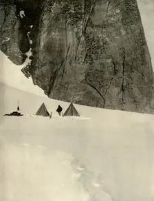 The Camp Under the Granite Pillar, Half a Mile from the Lower Glacier Depot...January 27 1909