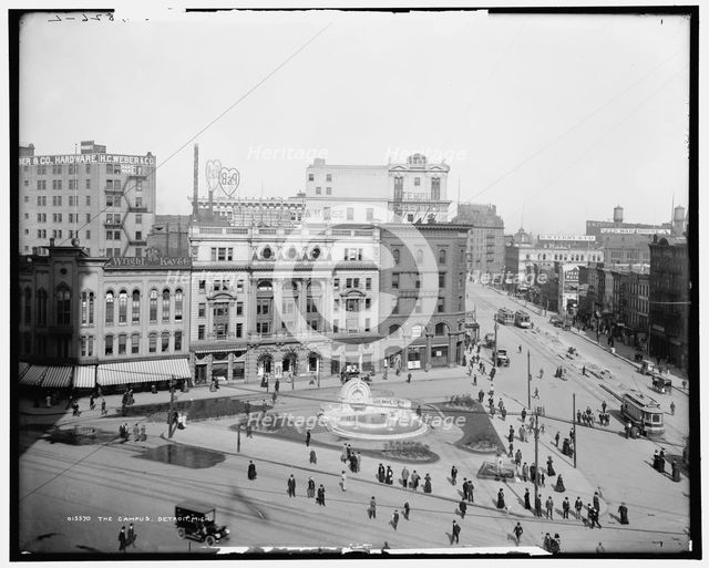 The Campus, Detroit, Mich., between Oct 1907 and Dec 1908. Creator: Unknown.