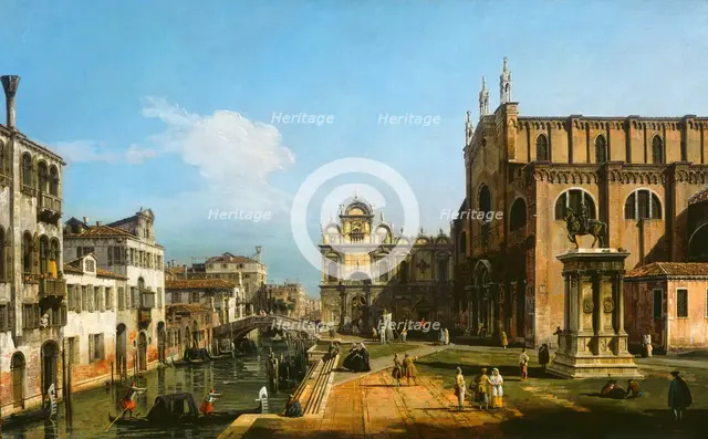 The Campo di SS. Giovanni e Paolo, Venice, 1743/1747. Creator: Bernardo Bellotto.