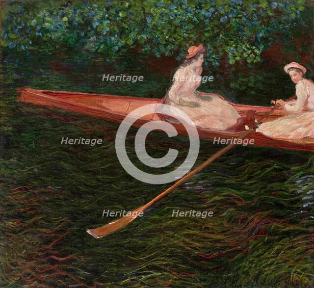 The Canoe on Epte, c. 1890. Creator: Monet, Claude (1840-1926).