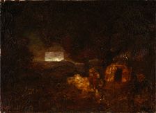 The Canoe Builders, after 1879. Creator: Ralph Blakelock